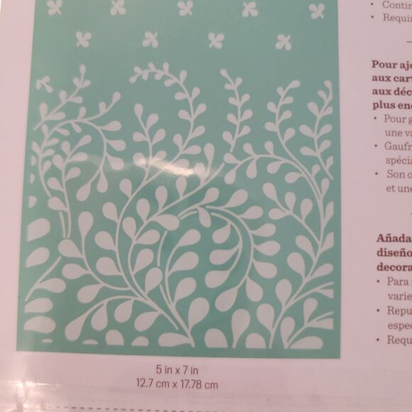 Cricut Cuttlebug MODERN VINES, FORMAL SQUARES Embossing Folders Lot of 2 NEW - Picture 9 of 16